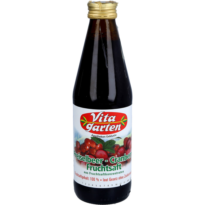 Vitagarten Preiselbeer-Cranberry-Fruchtsaft, 330 ml SAF