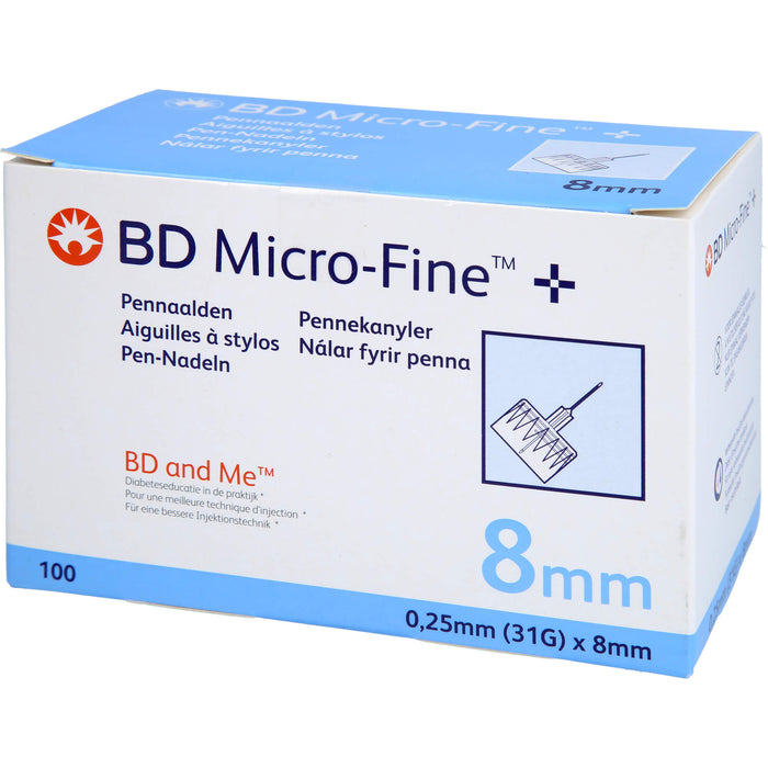 BD MICRO FINE+ 8 mm Nadeln 0,25x8 mm, 100 St KAN