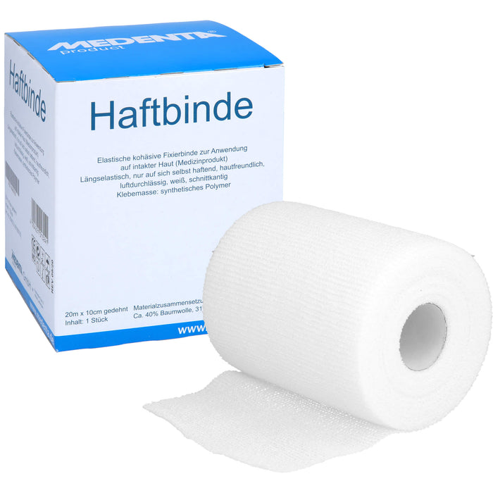 MEDENTA Haftbinde elastisch 10 cm x 20 m, 1 St. Binde