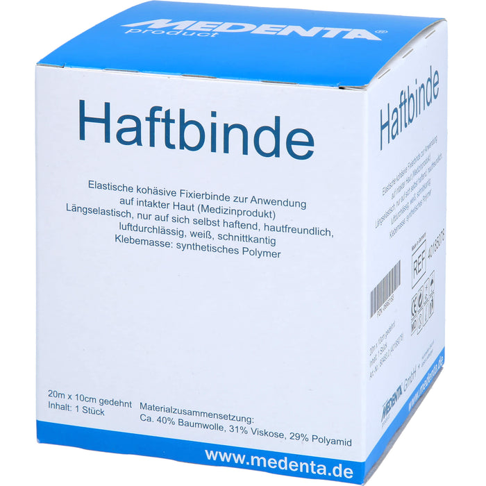 MEDENTA Haftbinde elastisch 10 cm x 20 m, 1 St. Binde