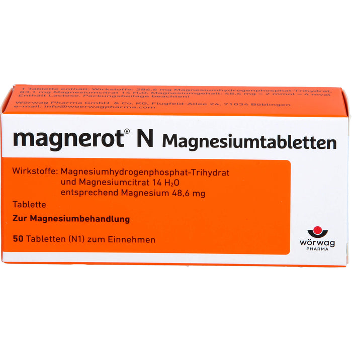 magnerot N Magnesiumtabletten, 50 St. Tabletten