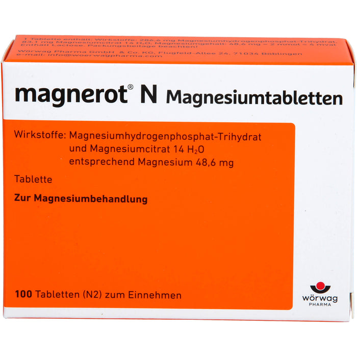 magnerot N Magnesiumtabletten, 100 St. Tabletten