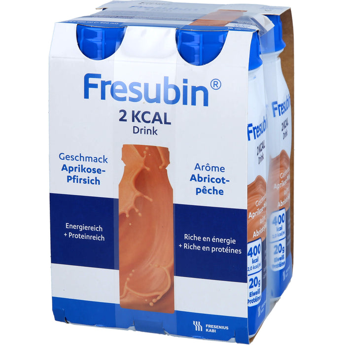 Fresubin 2 kcal DRINK Aprikose-Pfirsich Trinkfla., 4X200 ml LOE