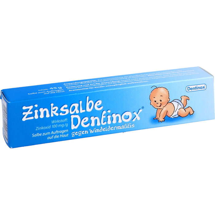 Zinksalbe Dentinox gegen Windeldermatitis, 45 g Salbe