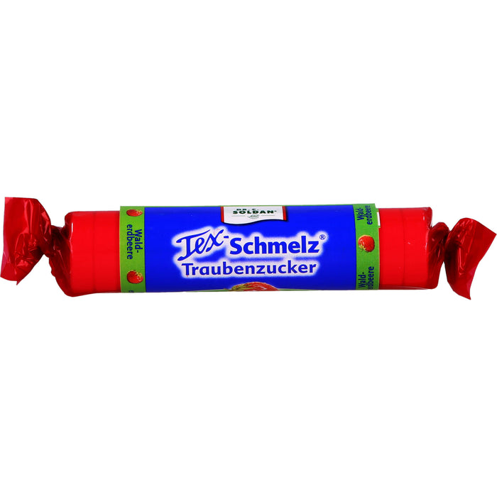 Tex-Schmelz Traubenzucker Walderdbeere, 33 g Bonbons