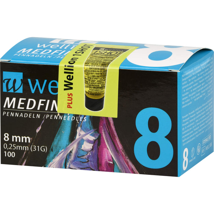 Wellion MEDFINE plus Pennadeln 8mm, 100 St KAN