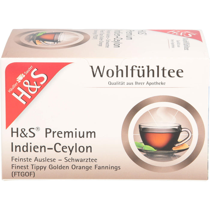 H&S Premium Indien-Ceylon Wohlfühltee ergovit, 20 St. Filterbeutel