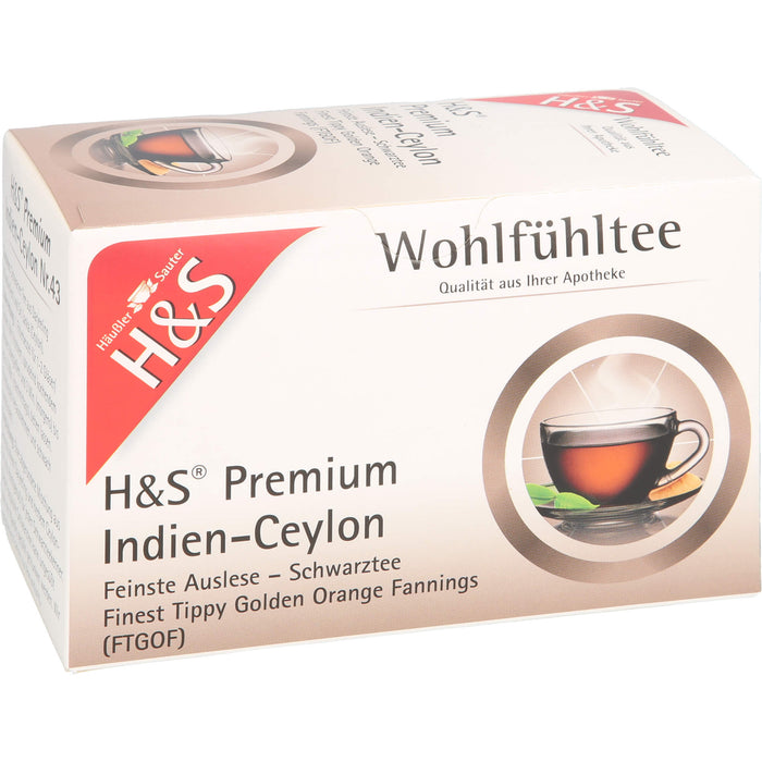 H&S Premium Indien-Ceylon Wohlfühltee ergovit, 20 St. Filterbeutel
