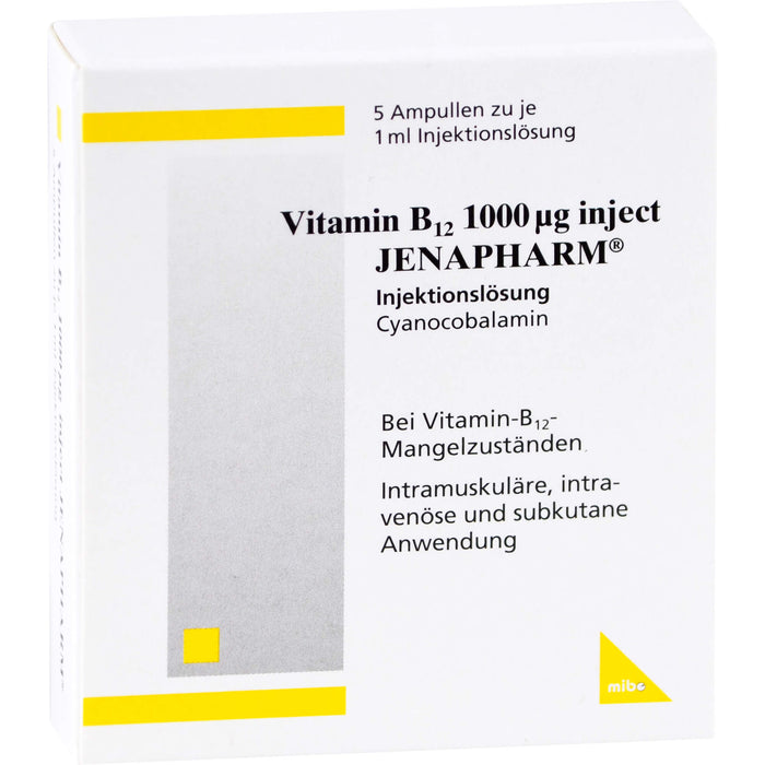 Vitamin B12 1000 µg inject JENAPHARM Injektionslösung, 5 St. Ampullen