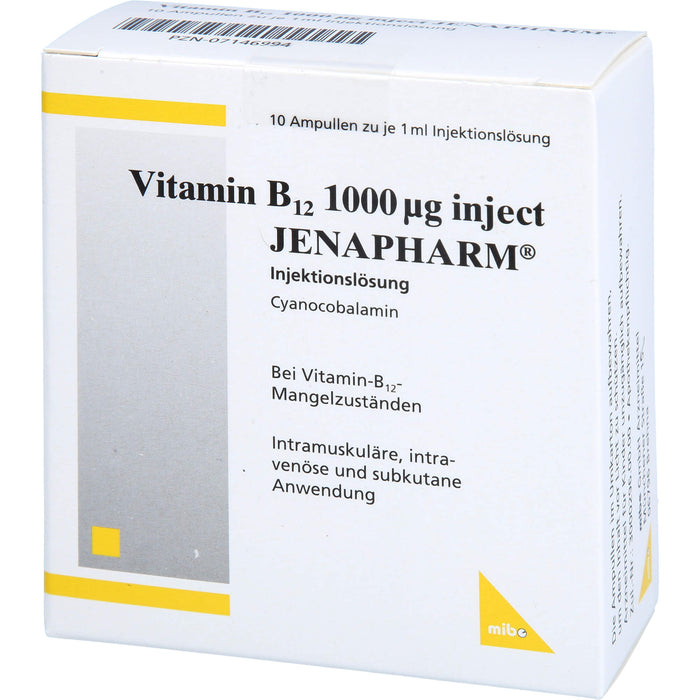 Vitamin B12 1000 µg inject JENAPHARM Injektionslösung, 10X1 ml AMP