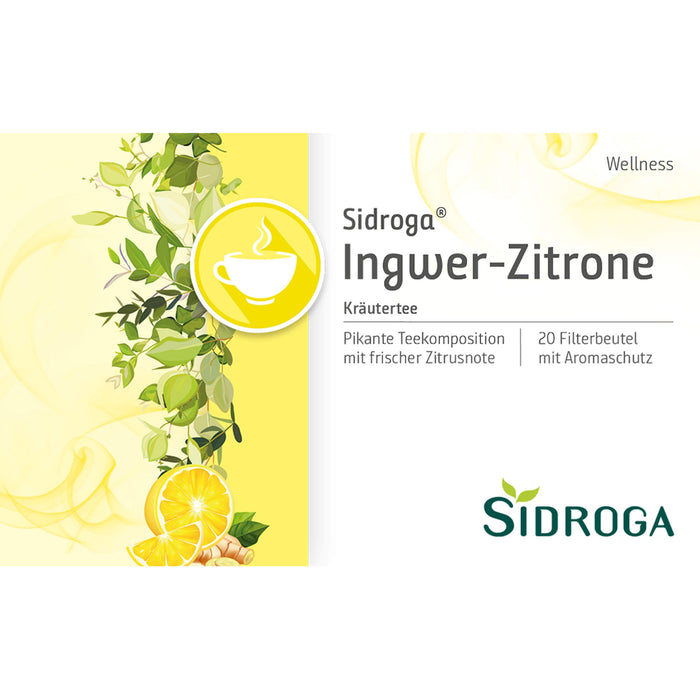 Sidroga Wellness Ingwer-Zitrone Tee, 20 St. Filterbeutel