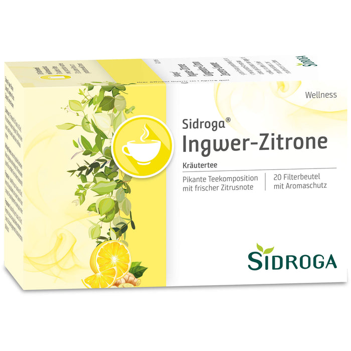 Sidroga Wellness Ingwer-Zitrone Tee, 20 St. Filterbeutel