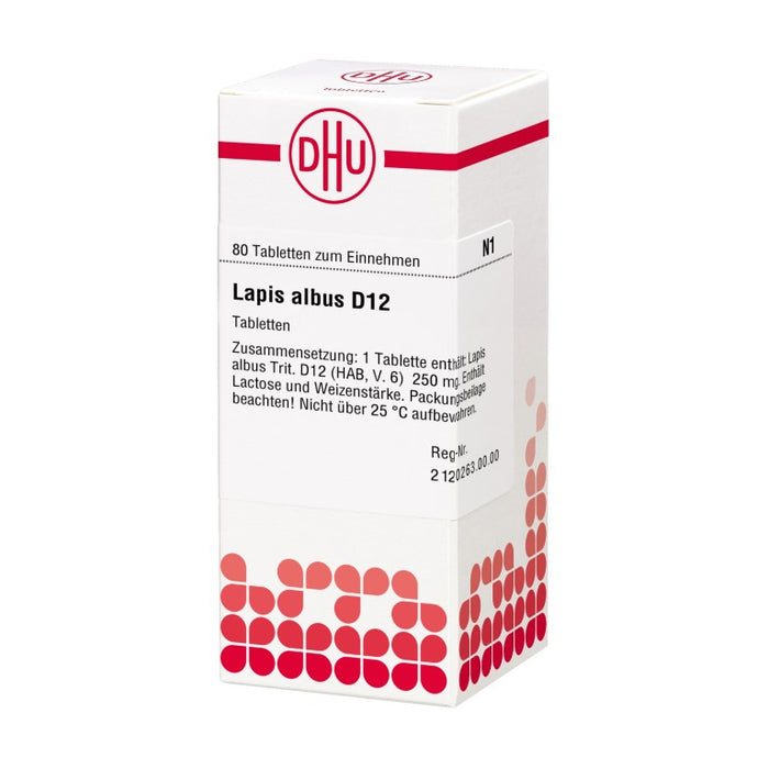 DHU Lapis albus D12 Tabletten, 80 St. Tabletten