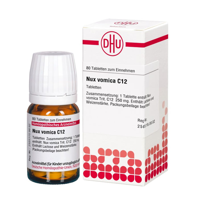 DHU Nux vomica C12 Tabletten, 80 St. Tabletten