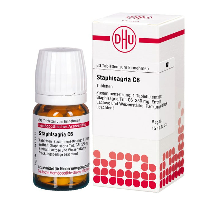 DHU Staphisagria C6 Tabletten, 80 St. Tabletten