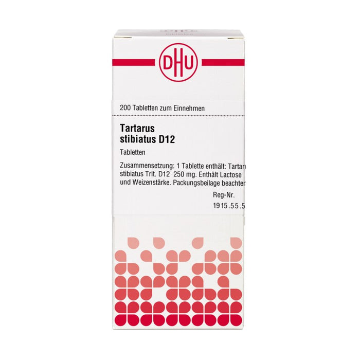 DHU Tartarus stibiatus D12 Tabletten, 200 St. Tabletten