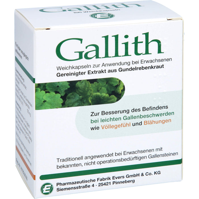 Gallith Weichkapseln zur Besserung des Befindens bei leichten Gallenbeschwerden, 100 St. Kapseln