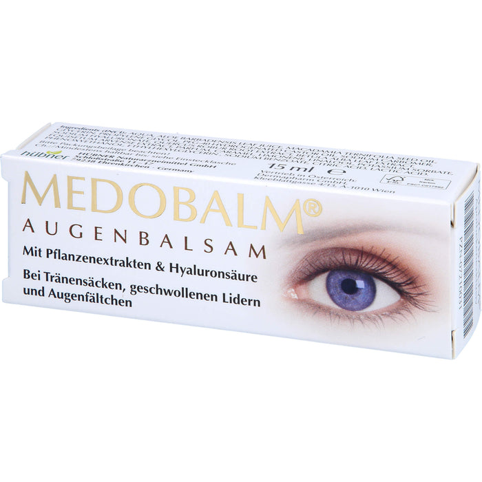 Medobalm Augenbalsam bei Tränensäcken, geschwollenen Lidern und Augenfältchen, 15 ml Creme