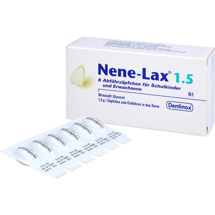 Nene-Lax 1.5 Abführzäpfchen für Schulkinder und Erwachsene, 5 St. Zäpfchen