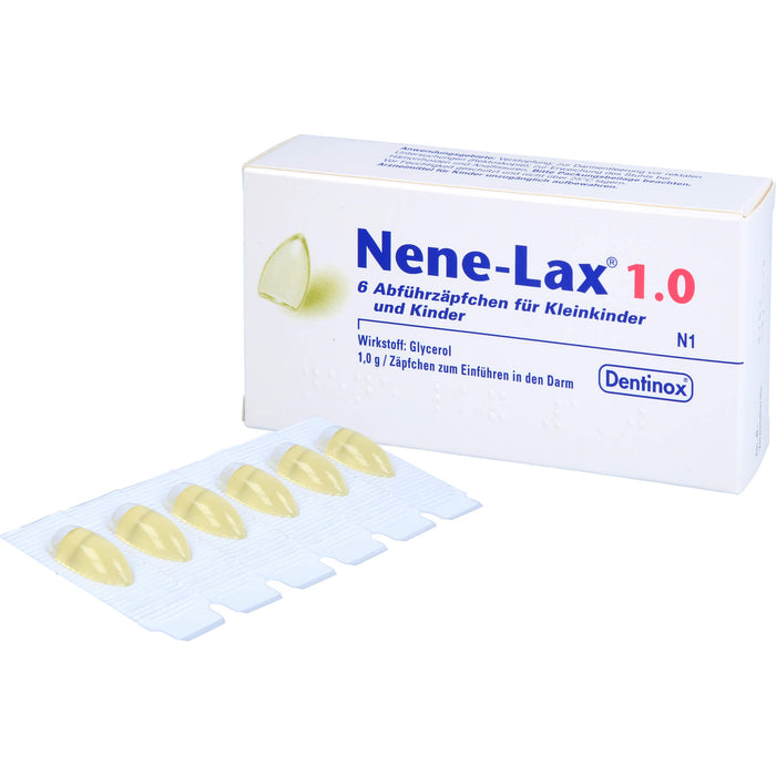 Nene-Lax 1.0 Abführzäpfchen für Kleinkinder und Kinder, 6 St KSU