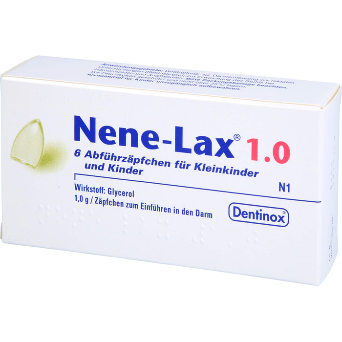 Nene-Lax 1.0 Abführzäpfchen für Kleinkinder und Kinder, 6 St KSU