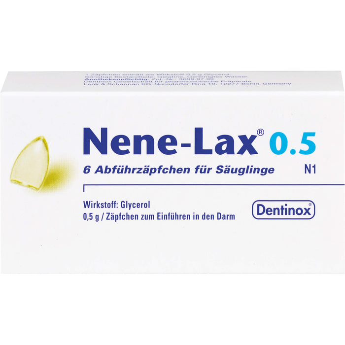 Dentinox Nene-Lax 0.5 Abführzäpfchen für Säuglinge, 6 St. Zäpfchen