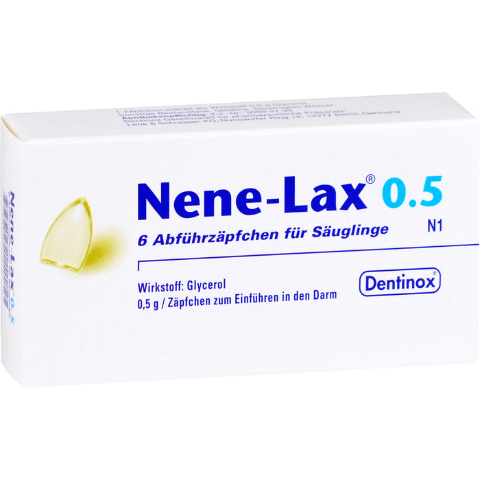 Dentinox Nene-Lax 0.5 Abführzäpfchen für Säuglinge, 6 St. Zäpfchen
