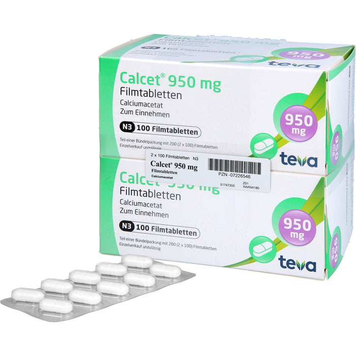 Calcet 950 mg Filmtabletten, 200 St FTA