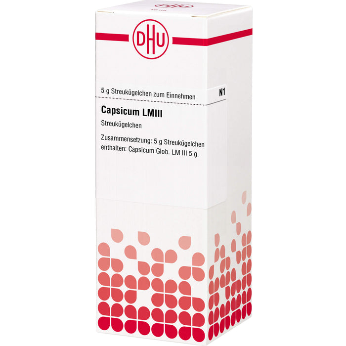 DHU Capsicum LM III Streukügelchen, 5 g Globuli