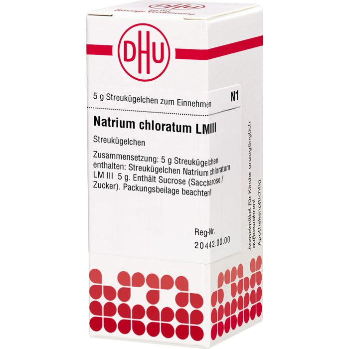 DHU Natrium chloratum LM III Streukügelchen, 5 g Globuli