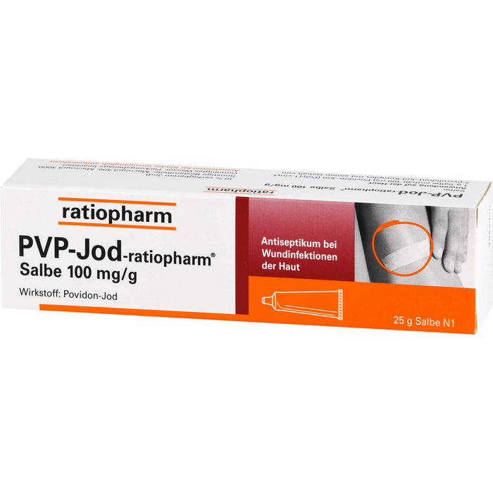 PVP-Jod-ratiopharm Salbe Antiseptikum bei Wundinfektionen der Haut, 25 g Salbe