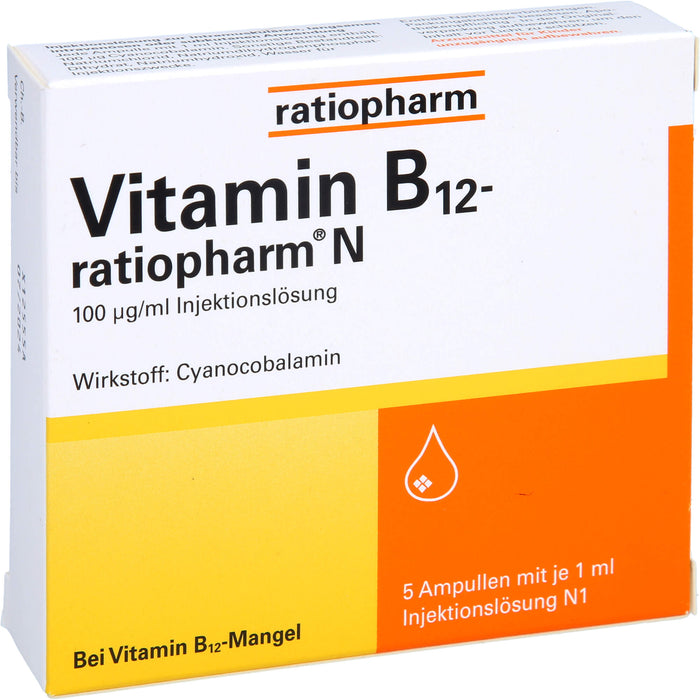 Vitamin-B12-ratiopharm N Ampullen zur Injektion, 5 St. Ampullen
