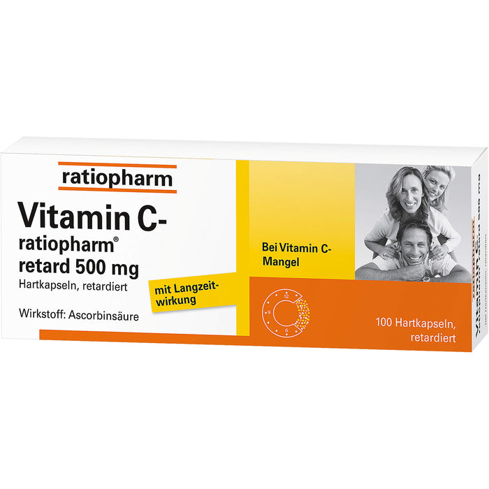 Vitamin C-ratiopharm retard 500 mg Kapseln, 100 St. Kapseln