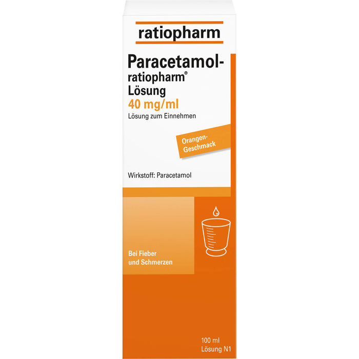 Paracetamol-ratiopharm Lösung 40 mg/ml bei Fieber, 100 ml Lösung