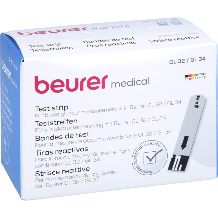 Beurer GL32/GL34/BGL60 Blutzuckerteststreifen, 50 St TTR
