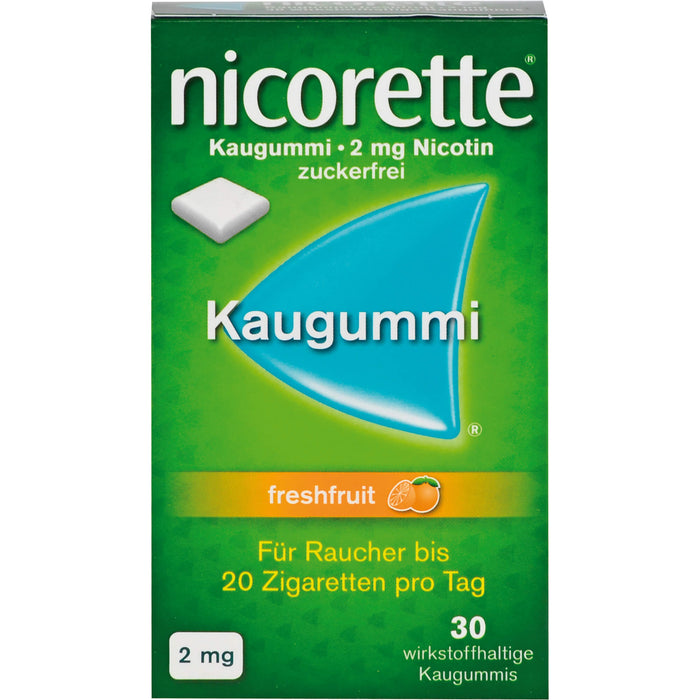 Nicorette 2 mg Freshfruit Gerke Kaugummi, 30 St. Kaugummi