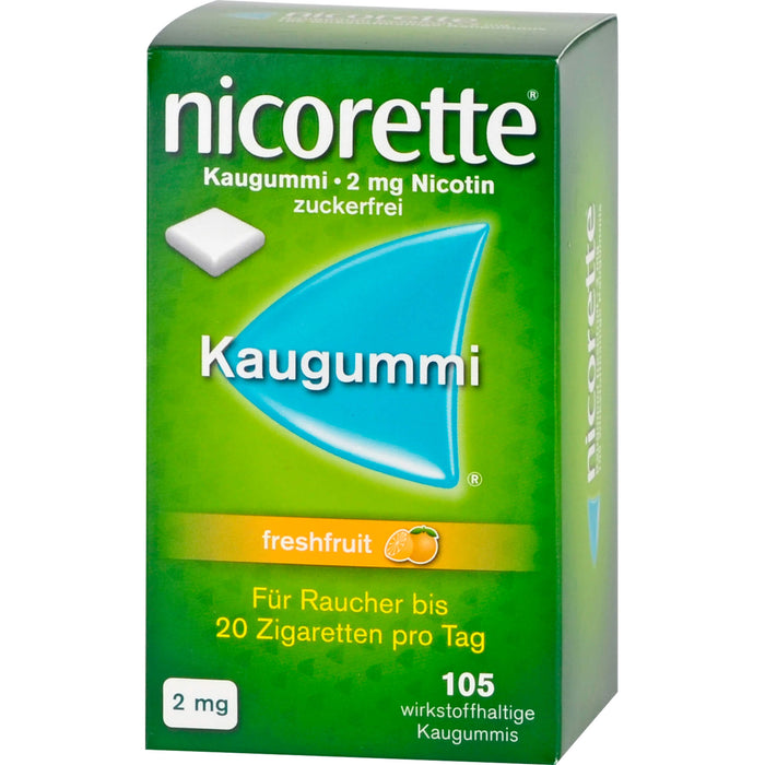 nicorette Kaugummi freshfruit 2 mg Reimport Pharma Gerke, 105 St. Kaugummi
