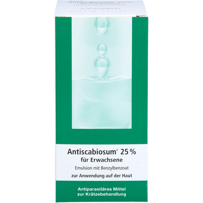 Antiscabiosum 25 % für Erwachsene Emulsion bei Krätze, 200 ml Lösung
