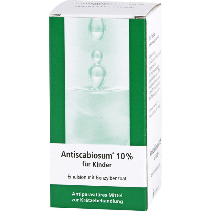 Antiscabiosum 10 % für Kinder Emulsion gegen Krätze, 200 g Lösung