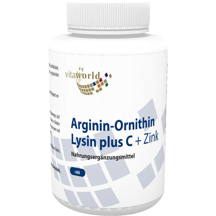 vitaworld Arginin-Ornithin Lysin plus C + Zink Kapseln, 60 St. Kapseln