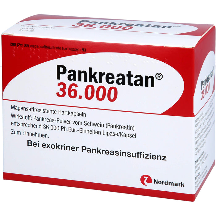 Pankreatan 36.000, Magensaftresistente Hartkapseln, 200 St HKM