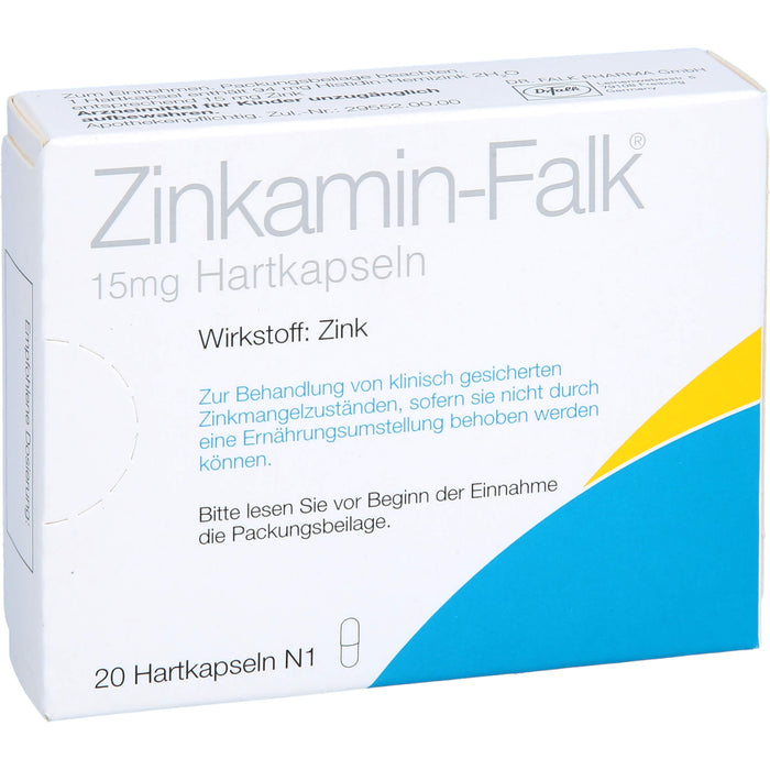 Zinkamin-Falk 15 mg Hartkaps., 20 St HKP