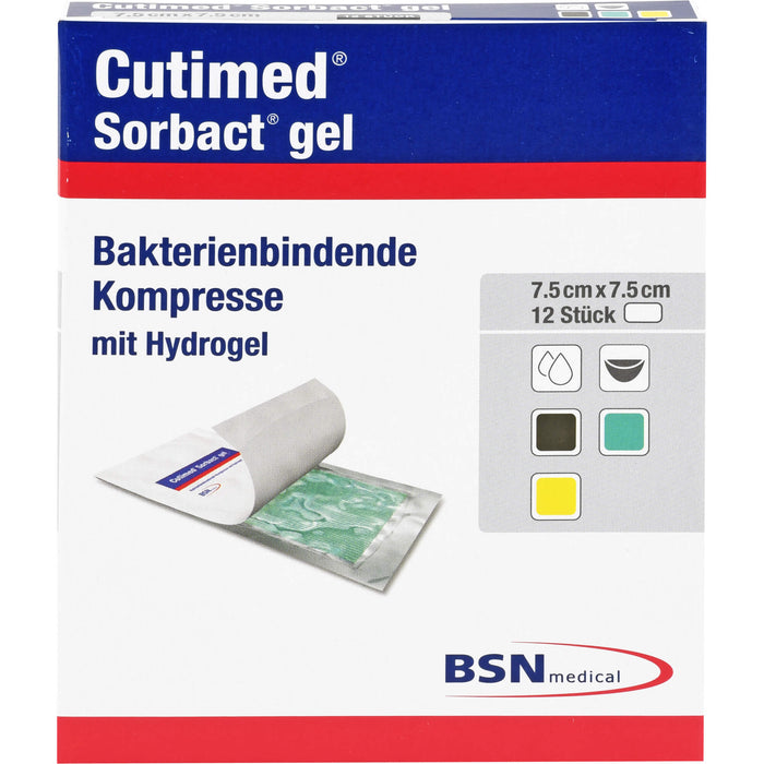 Cutimed Sorbact Gel 7,5x7,5cm, 12 St KOM