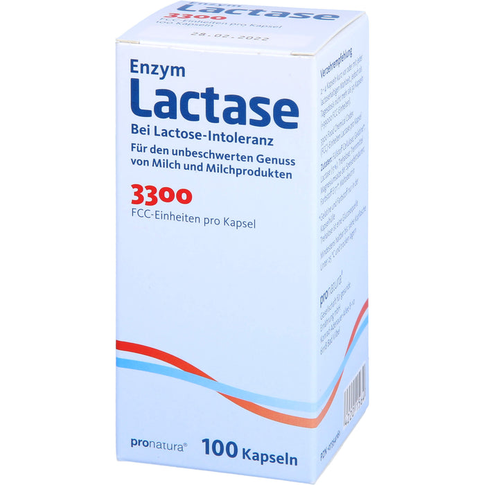 Lactase 3300 FCC 200 mg Pro Natura Kapseln, 100 St KAP