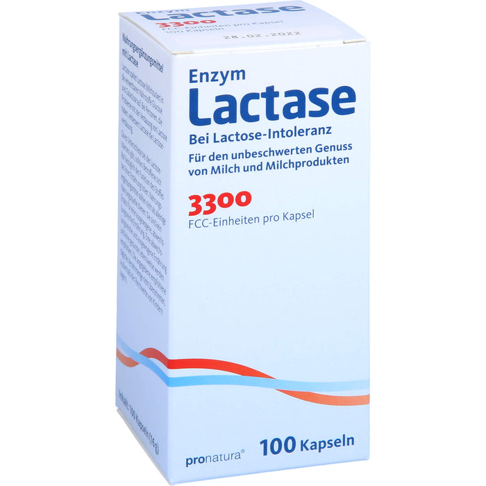 Lactase 3300 FCC 200 mg Pro Natura Kapseln, 100 St KAP