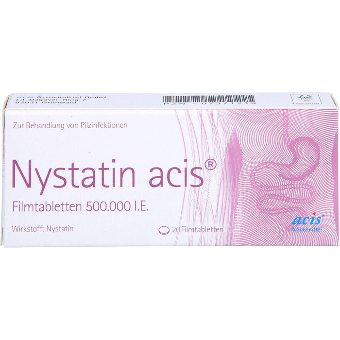 Nystatin acis Filmtabletten 500.000 I.E., 20 St. Tabletten