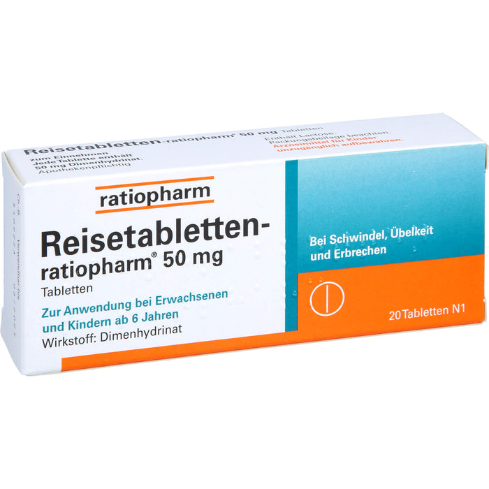 Reisetabletten-ratiopharm, 20 St. Tabletten