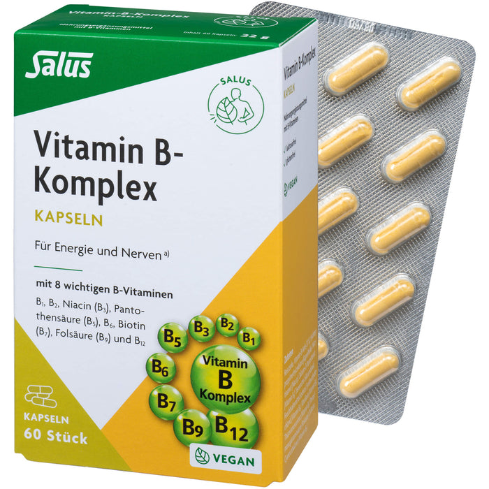 Salus Vitamin-B-Komplex Kapseln für Energie und Nerven, 60 St. Kapseln