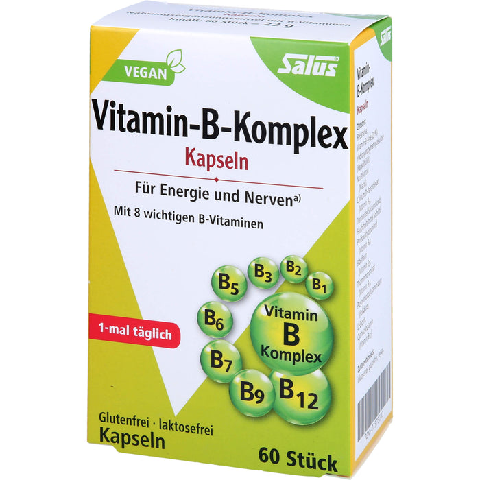 Salus Vitamin-B-Komplex Kapseln für Energie und Nerven, 60 St. Kapseln