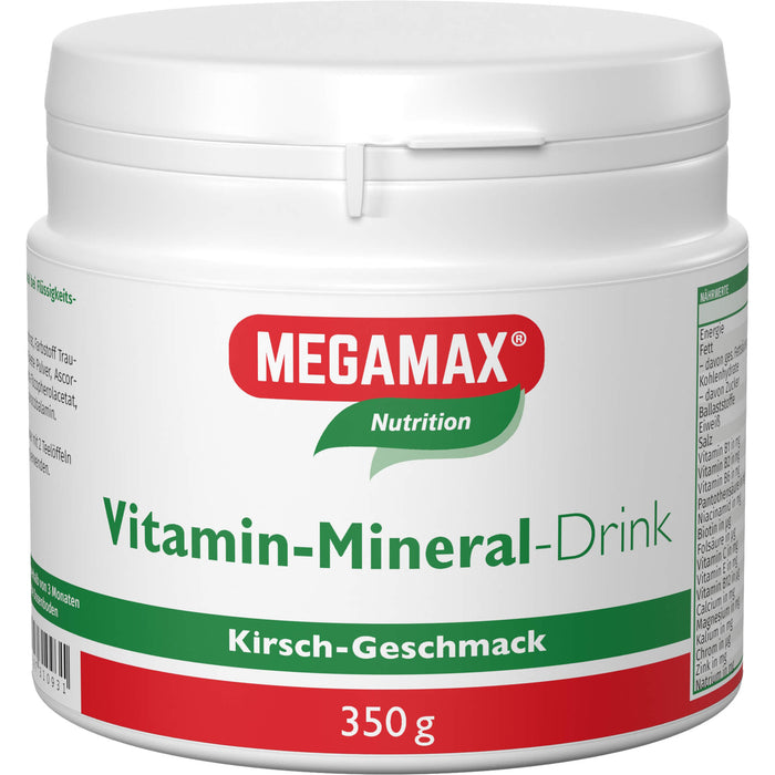 MEGAMAX Nutrition Vitamin-Mineral-Drink Pulver Kirsch-Geschmack, 350 g Pulver